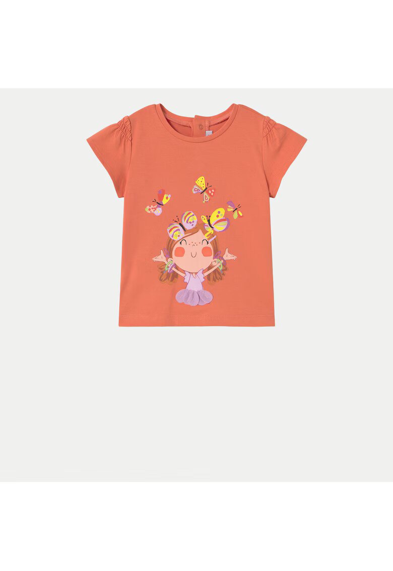 Mayoral Tricou fete 1049 - Bumbac/Elastan - Portocaliu - Portocaliu