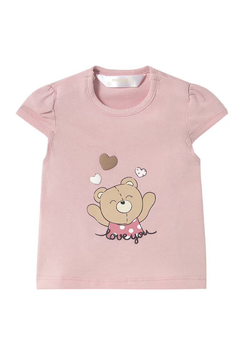 Mayoral Tricou fete 1070 - Bumbac/Elastan - Roz - Roz