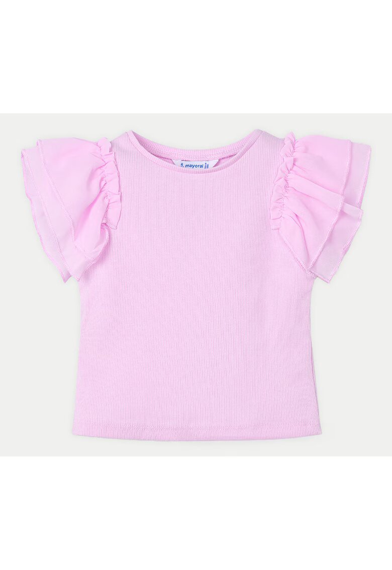 Mayoral Tricou fete 3013 - Bumbac/Poliester - Roz - Roz