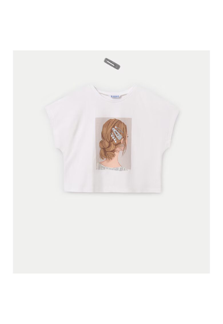 Mayoral Tricou fete 6021 - Bumbac - Ecru - Ecru