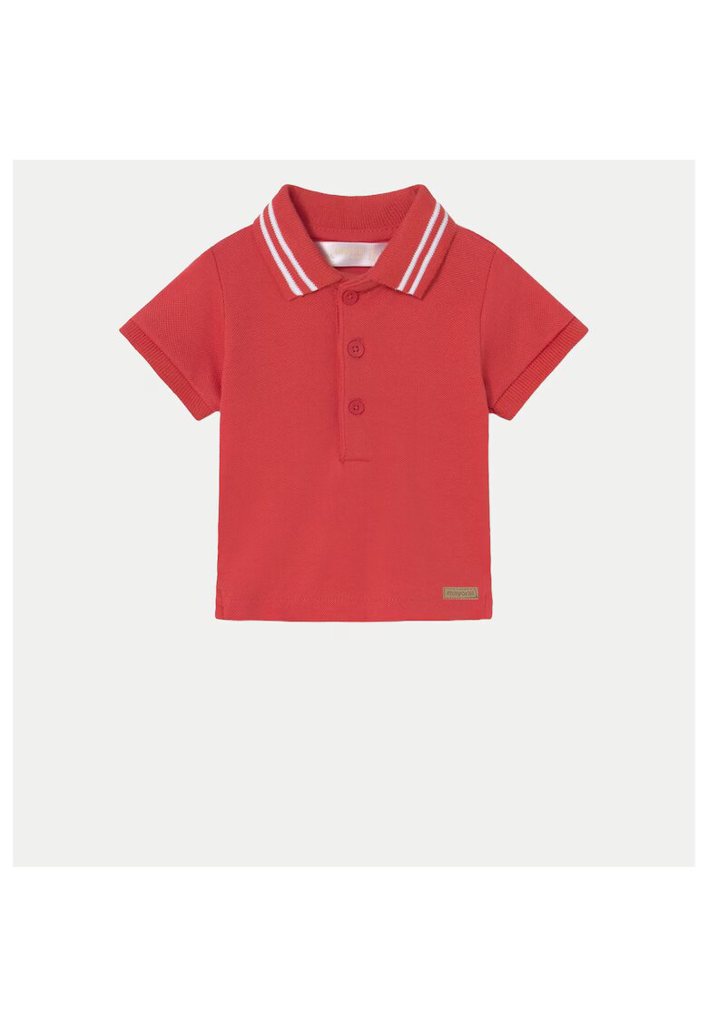 Mayoral Tricou Polo baieti 190 - Bumbac/Elastan - Rosu