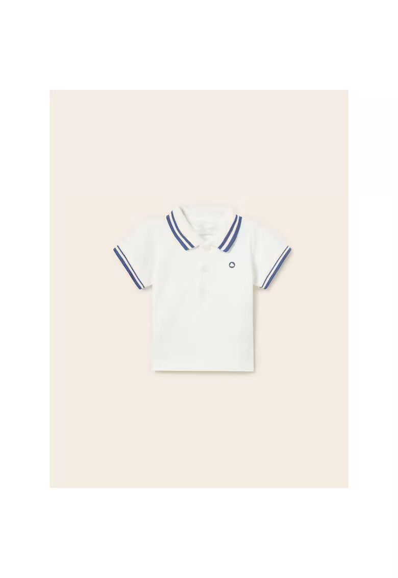 Mayoral Tricou polo Baieti - 301830009 - Bumbac - Alb