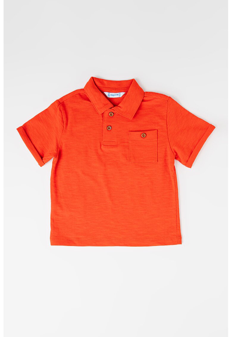 Mayoral Tricou polo din amestec de bumbac - Rosu