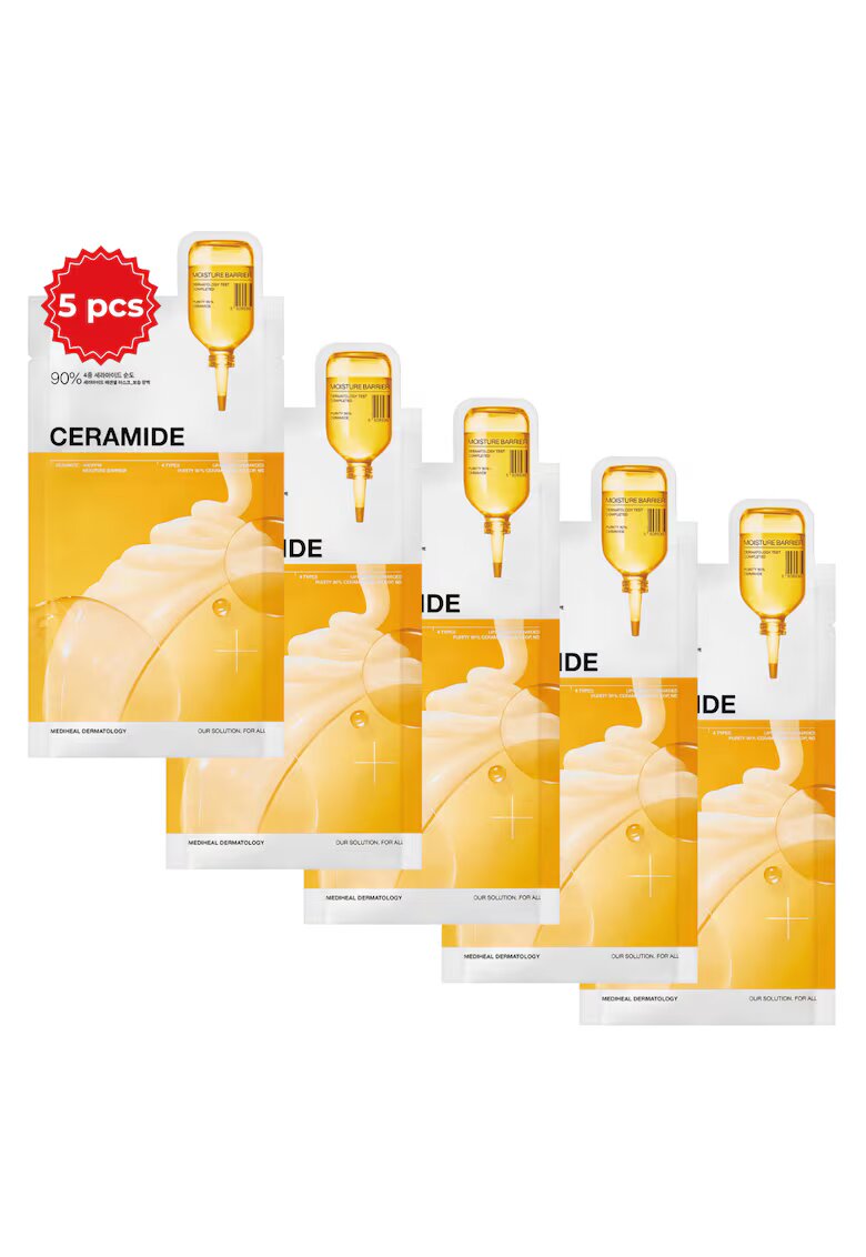 Mediheal Masca de fata Ceramide - set 5 x 24 ml - hidratanta - pentru ten uscat - sensibil