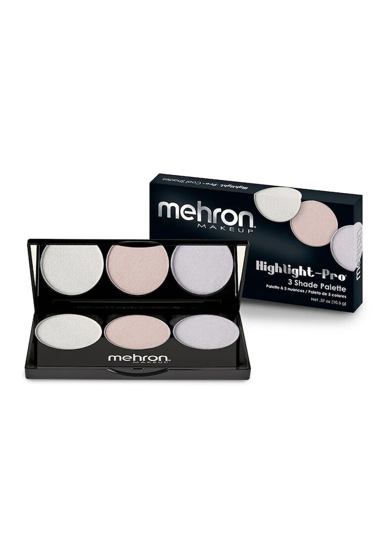 Mehron Paleta iluminatoare pentru fata si corp Highlight-Pro 3 Shade Palette Cool - 10.5g