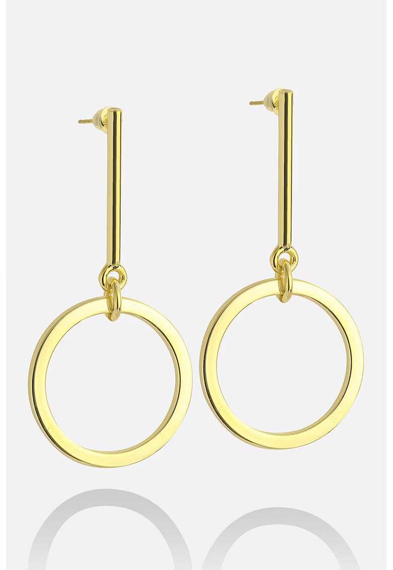 Meks Jewels Cercei geometrici din argint veritabil - Auriu