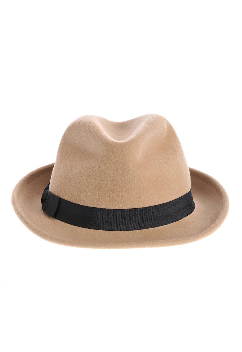 Meli Melo Palarie fedora - lana - maro -