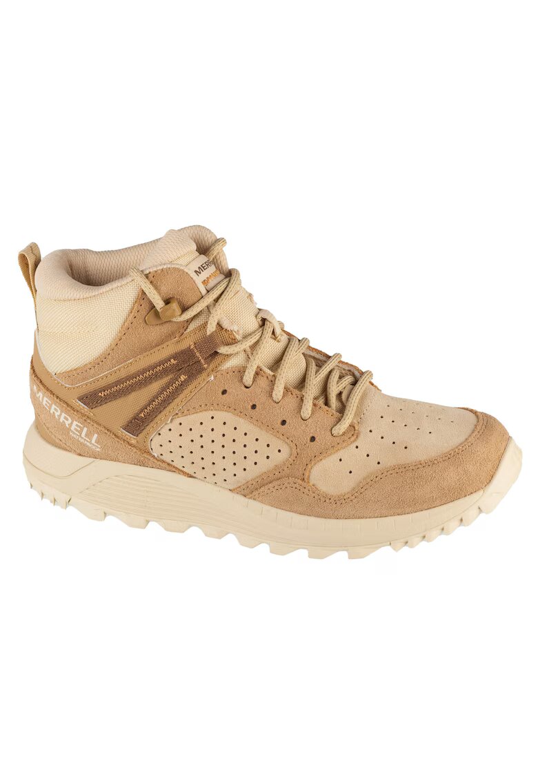 Merrell Ghete de trekking pentru femei - Wildwood Mid Leather WP J038298 - Bej - Bej