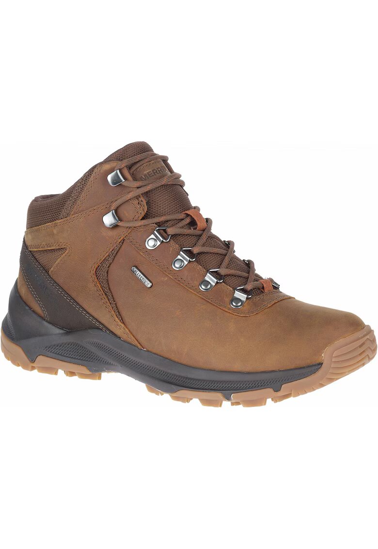 Merrell Ghete trekking impermeabile barbati Erie Mid LTR J500121 - Piele naturala - Maro - Maro