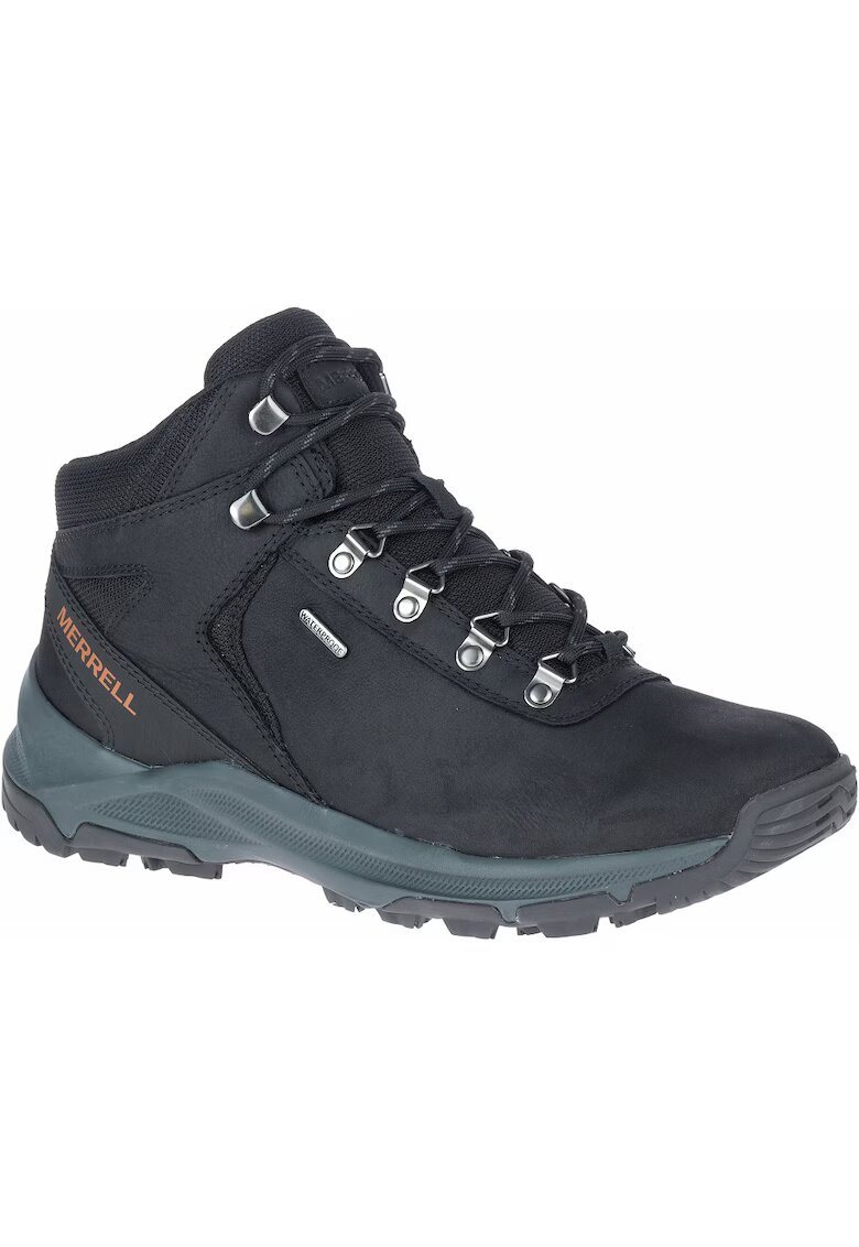 Merrell Ghete trekking impermeabile barbati Erie Mid LTR J500151 - Piele naturala - Negru - Negru