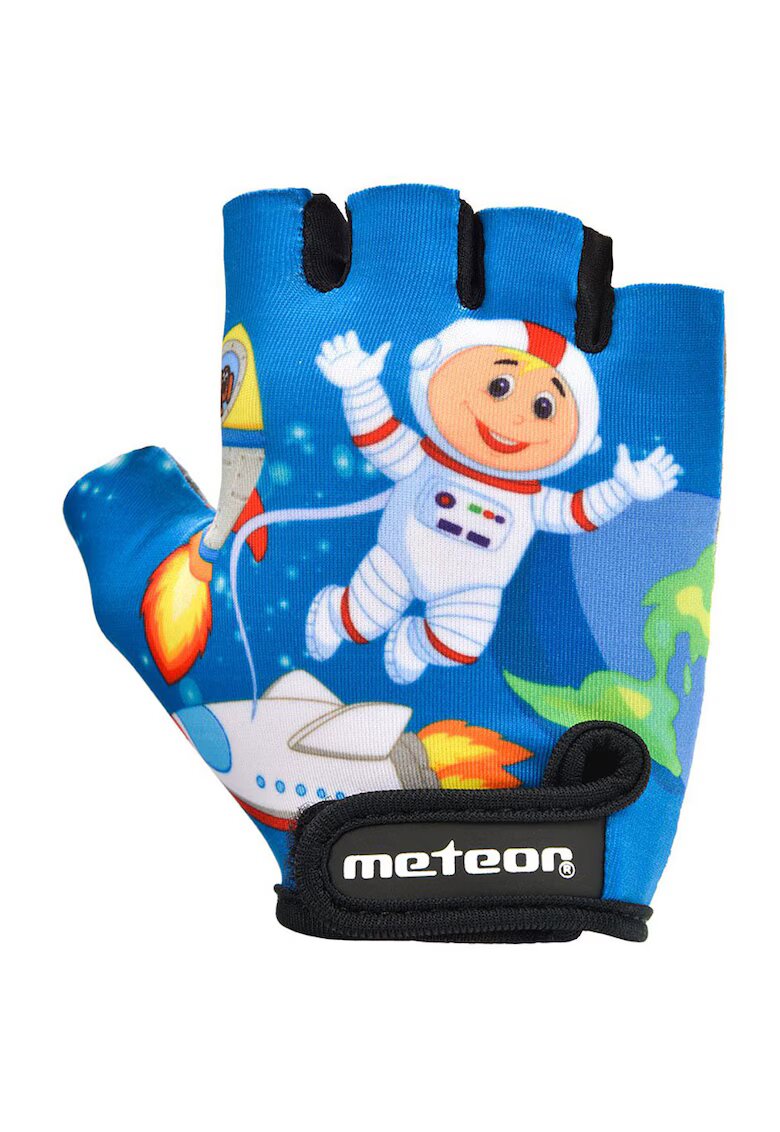 Meteor Manusi De Bicicleta - Ofera Aderenta - M - Multicolor - Inchidere Cu Velcro - Material Poliester - Insertii Din Piele Ecologica - Palma Ergonomica - Respirabilitate Poliester - Marime M - Banda Ajustabila - Design Multicolor