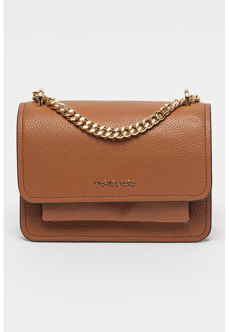 Michael Kors Geanta crossbody din piele cu aspect granulat Claire - Maro scortisoara