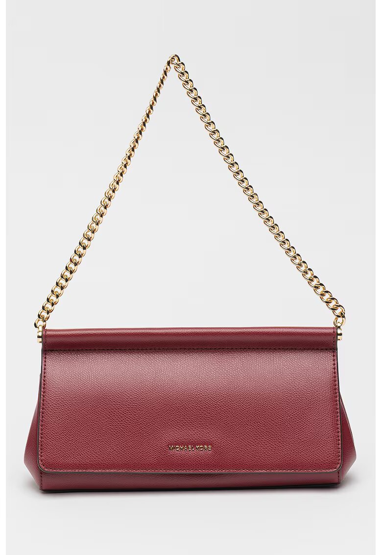 Michael Kors Geanta de piele cu bareta de lant Carmine - Violet tyrian