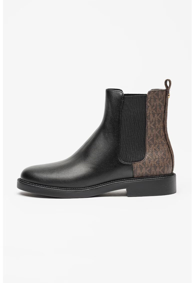 Michael Kors Ghete Chelsea cu model logo - Negru/Maro