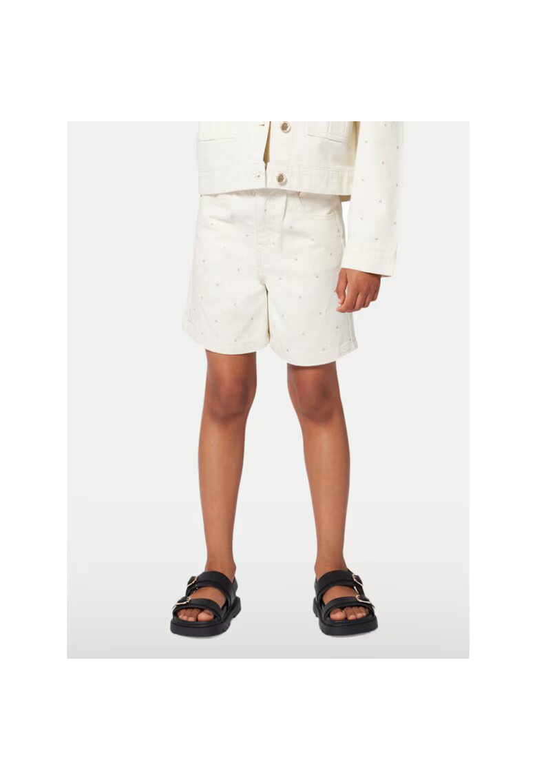 Michael Kors Pantaloni scurti din denim fetita ecru -