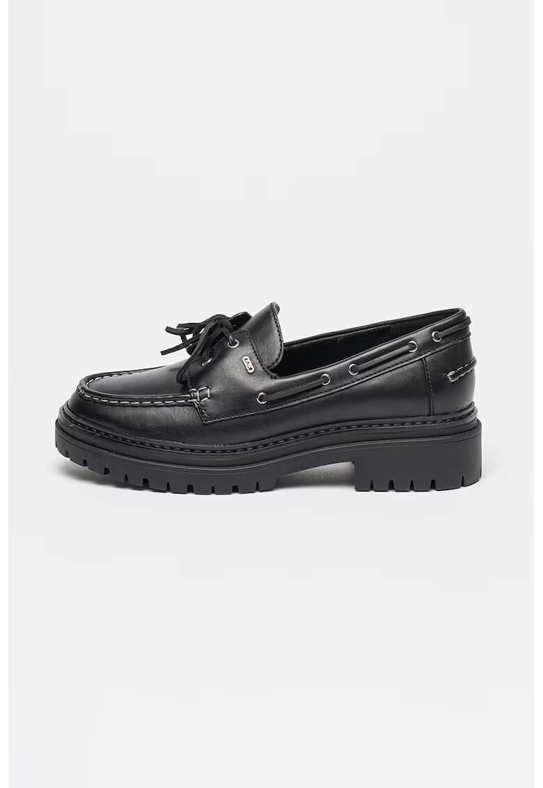 Michael Kors Pantofi boat de piele Cameron - Negru