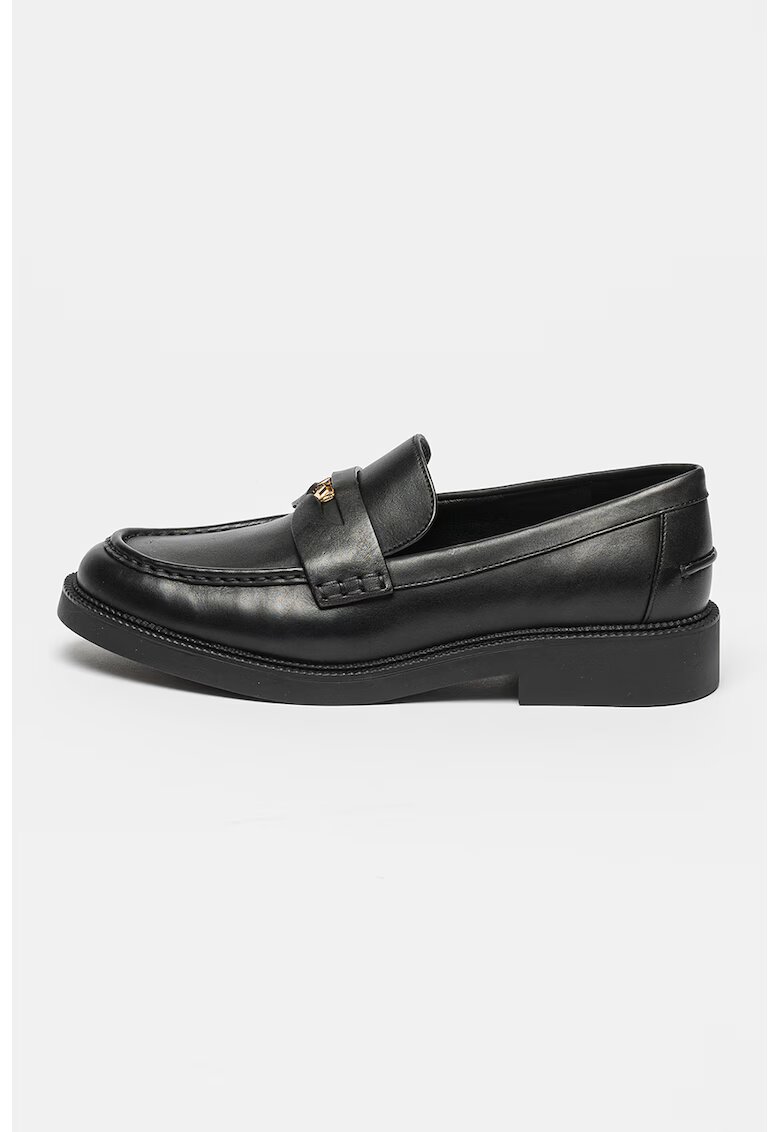 Michael Kors Pantofi loafer de piele cu logo - Negru