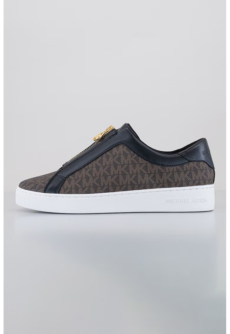 Michael Kors Pantofi sport cu model si garnituri de piele ecologica - Negru/Maro