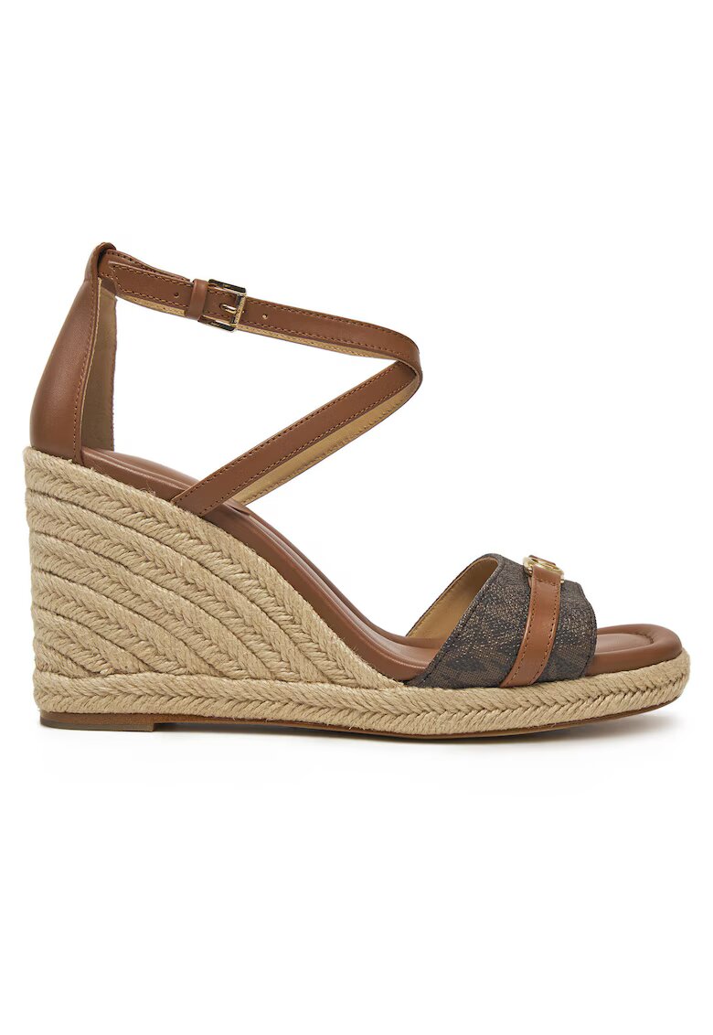 Michael Kors Sandale dama - Mandy Wedge - piele naturala - maro