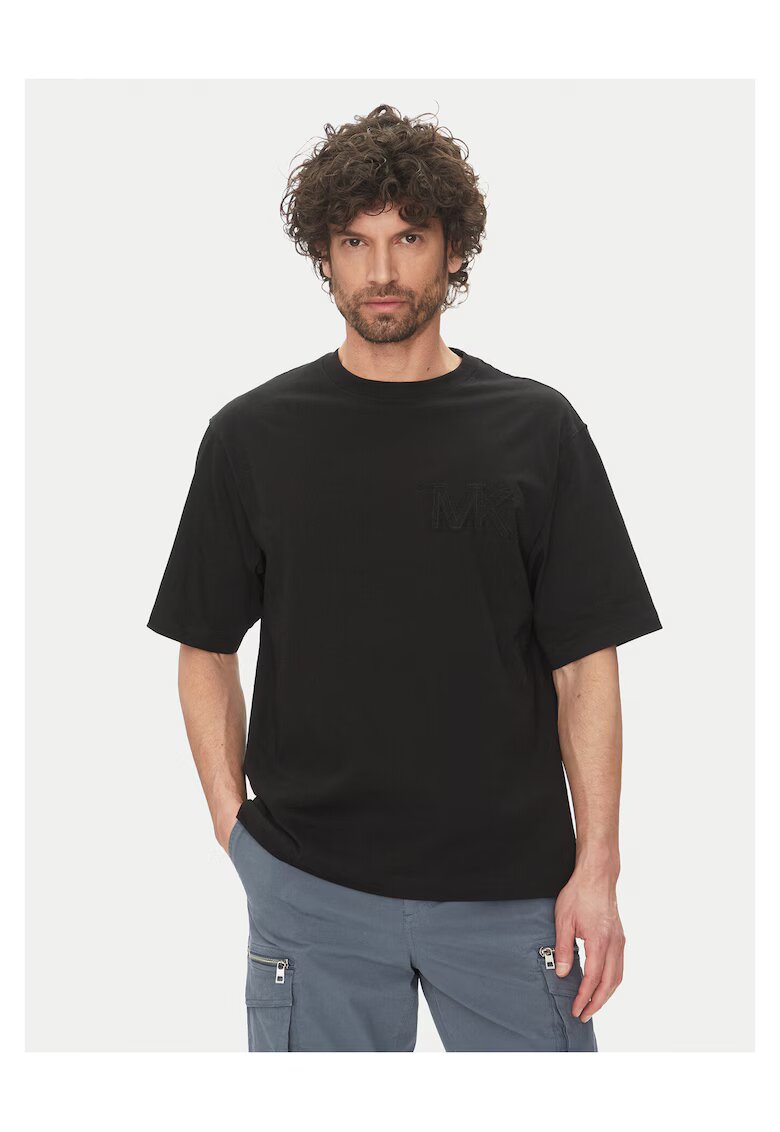 Michael Kors Tricou barbat - negru - bumbac - simplu