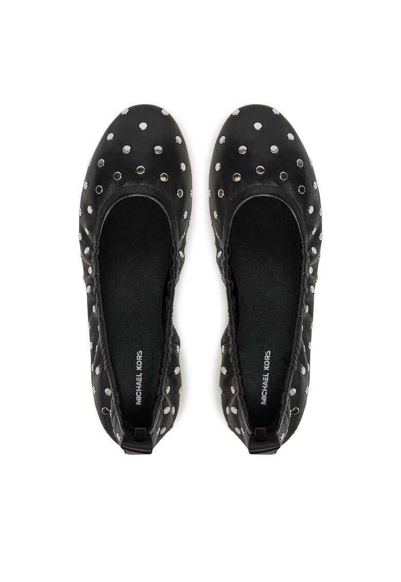 Michael Michael Kors Balerini dama Amy - piele naturala - negru/argintiu