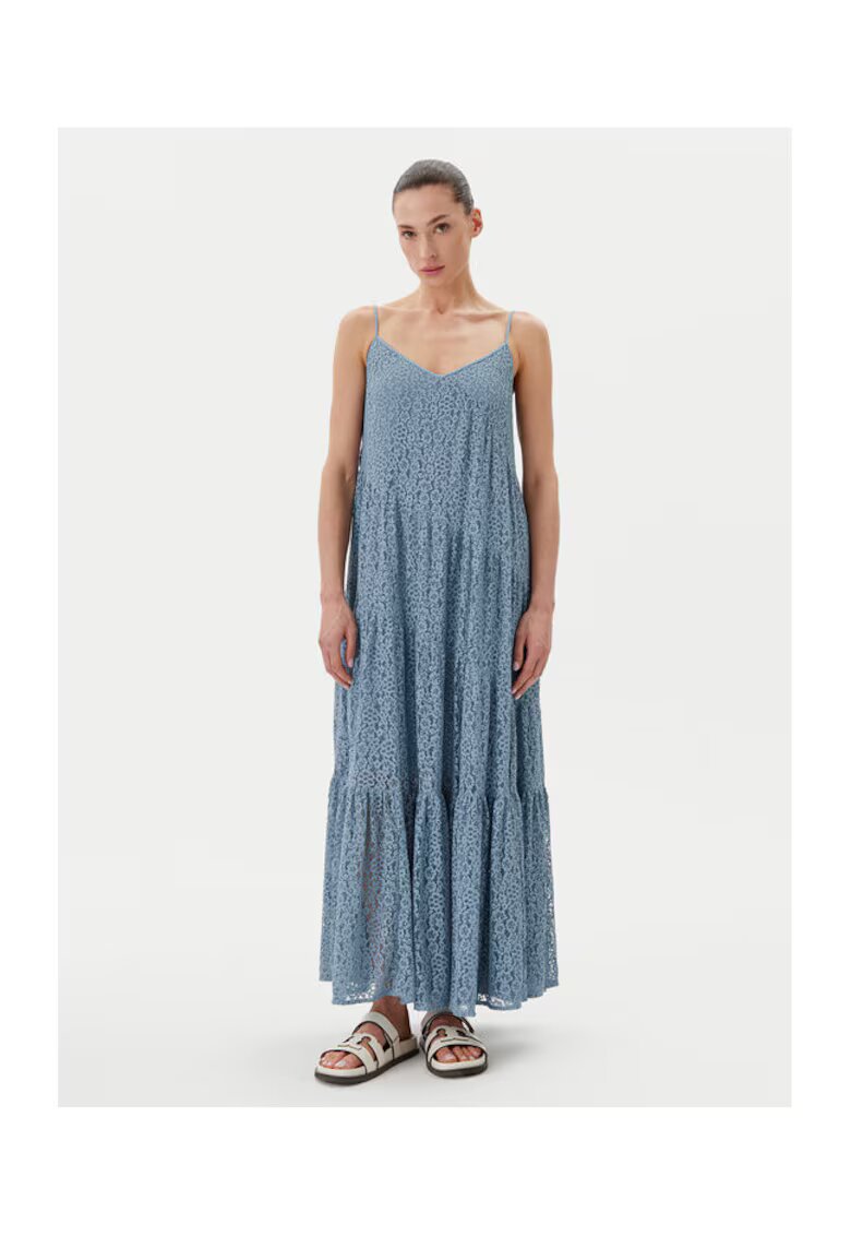 Michael Michael Kors Rochie de vara dama albastru deschis - 100% bumbac