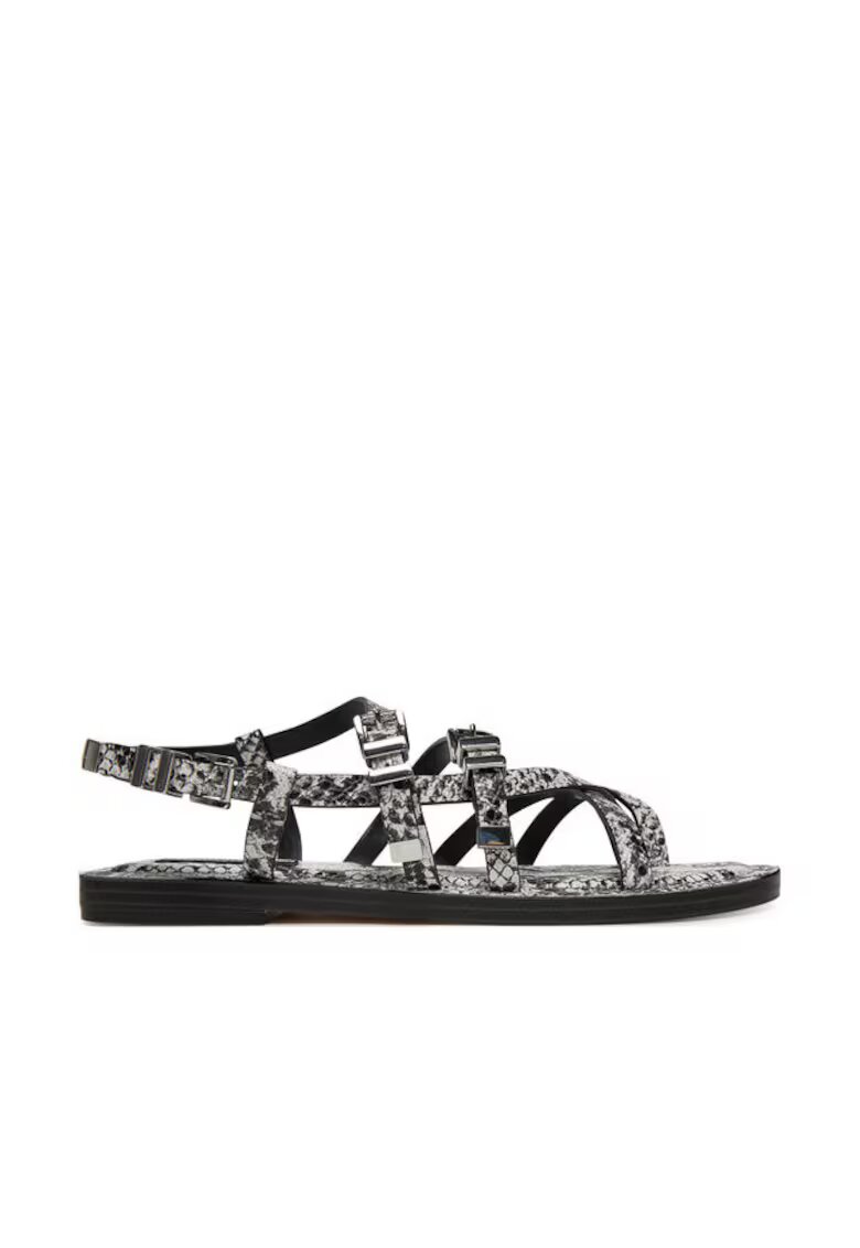 Michael Michael Kors Sandale dama model Darrington - piele naturala - negru/gri