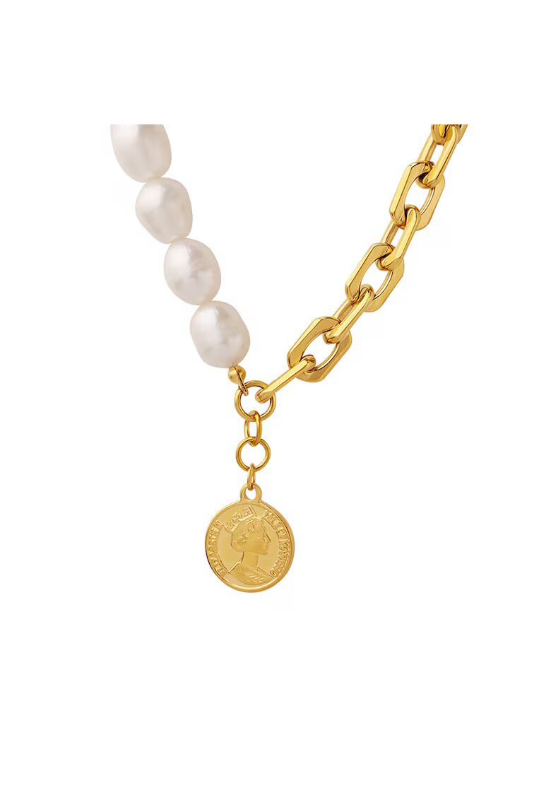 MIIRO Colier Pearl Destiny Gold