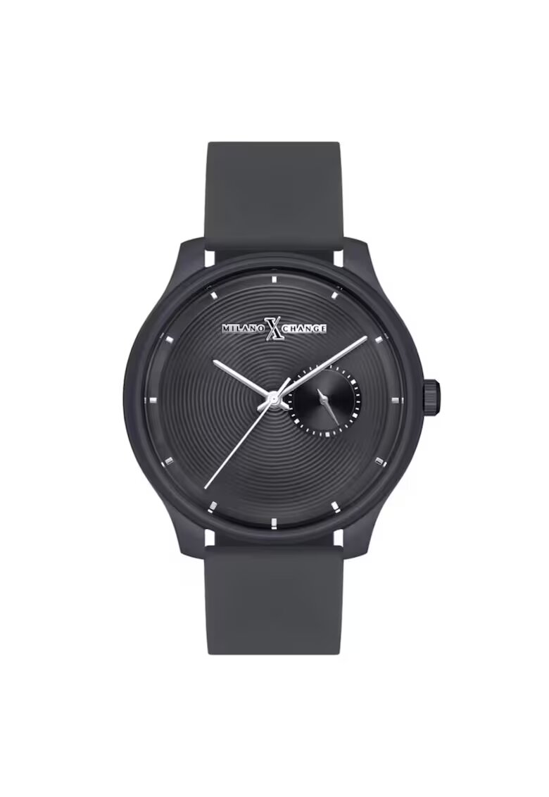 Milano X Change Ceas barbatesc MEX3146 - 42mm - gri - curea din silicon - mecanism quartz - rezistenta la apa 3 ATM