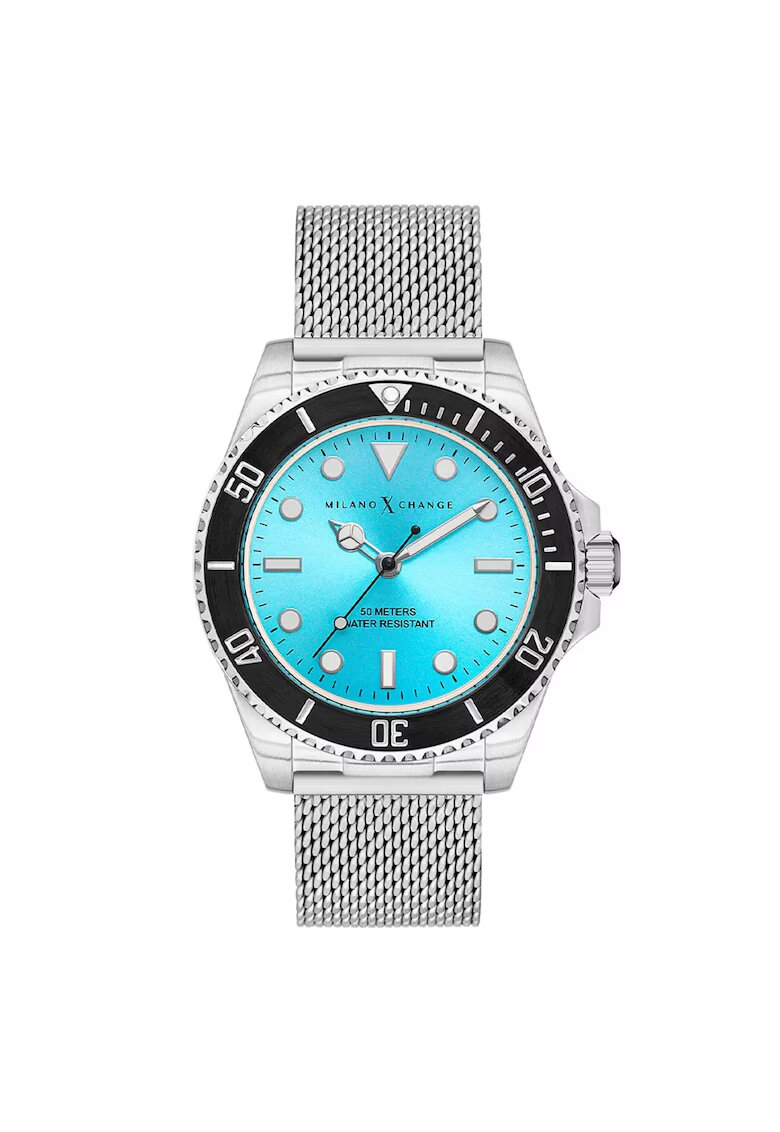 Milano X Change Ceas barbatesc model MXG1120 - curea din otel gri metalizat - mecanism Quartz - rezistenta la apa 5 ATM - 43 mm.
