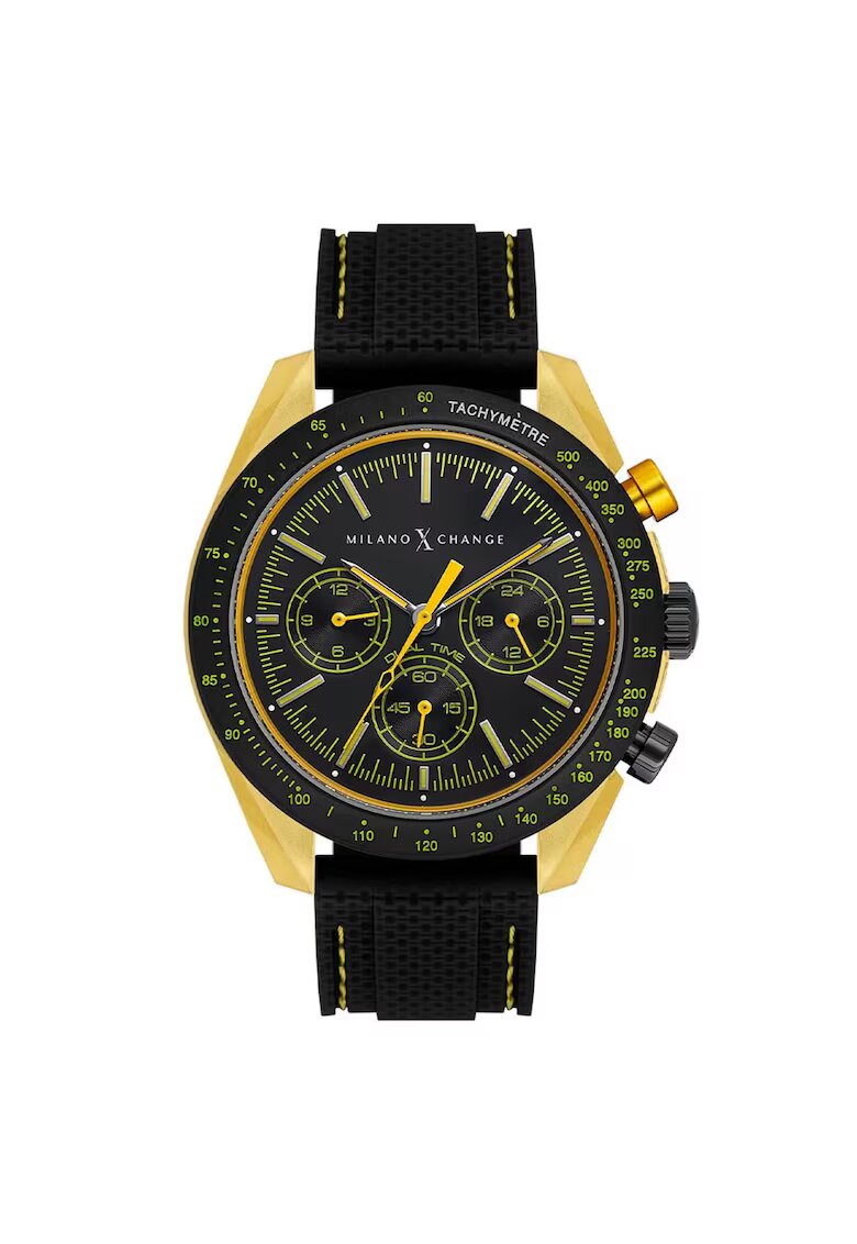 Milano X Change Ceas barbatesc model MXG3113 - carcasa plastic 43 mm - curea silicon negru - rezistent la apa 5 ATM