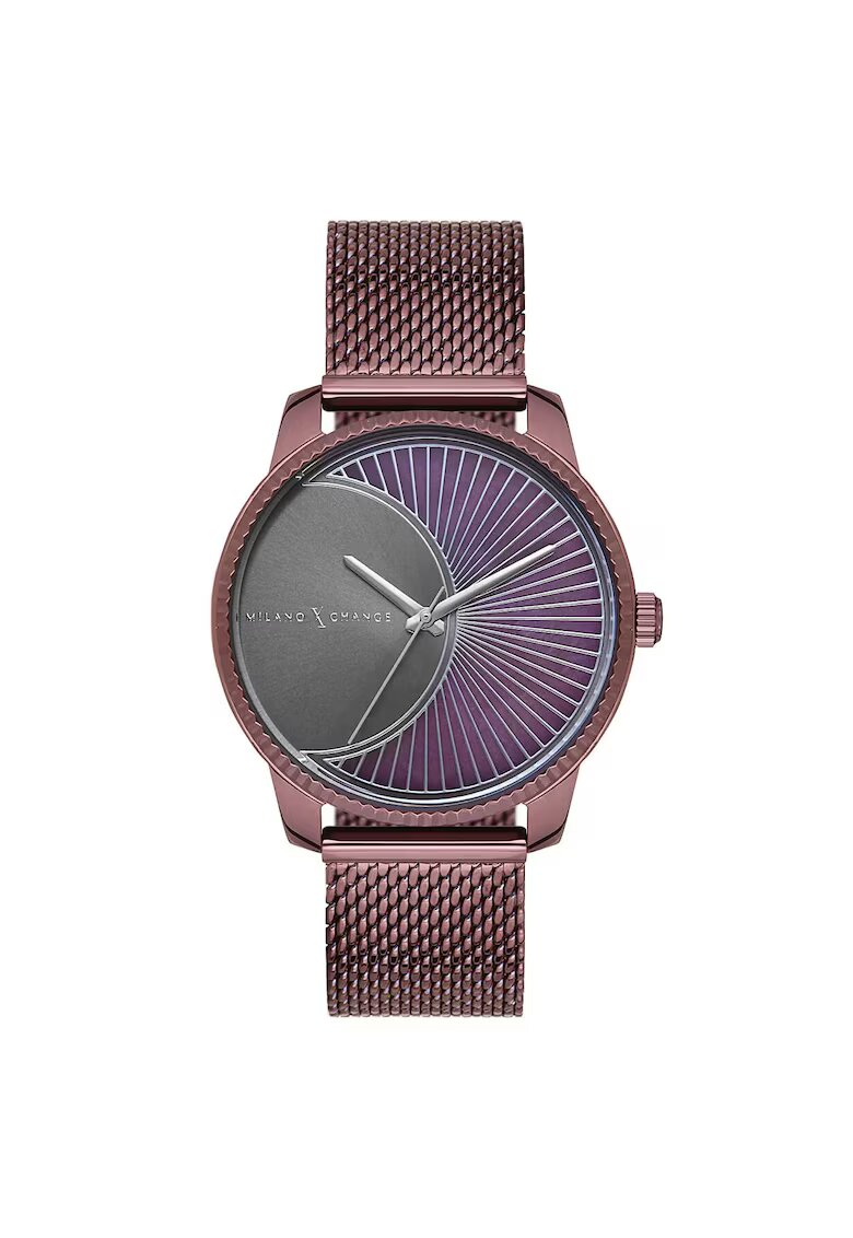 Milano X Change Ceas dama MEX1167 38mm - violet - curea textila - rezistent la apa 3 ATM