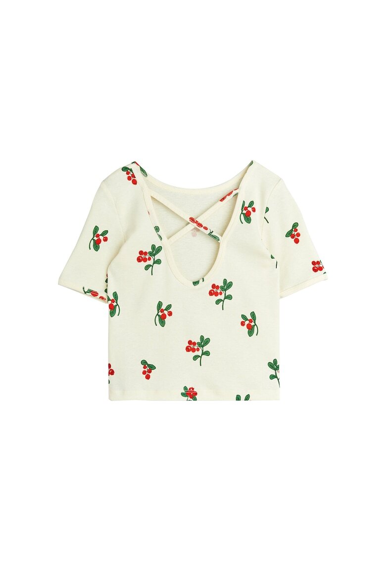 Mini Rodini Tricou pentru copii - alb - model floral