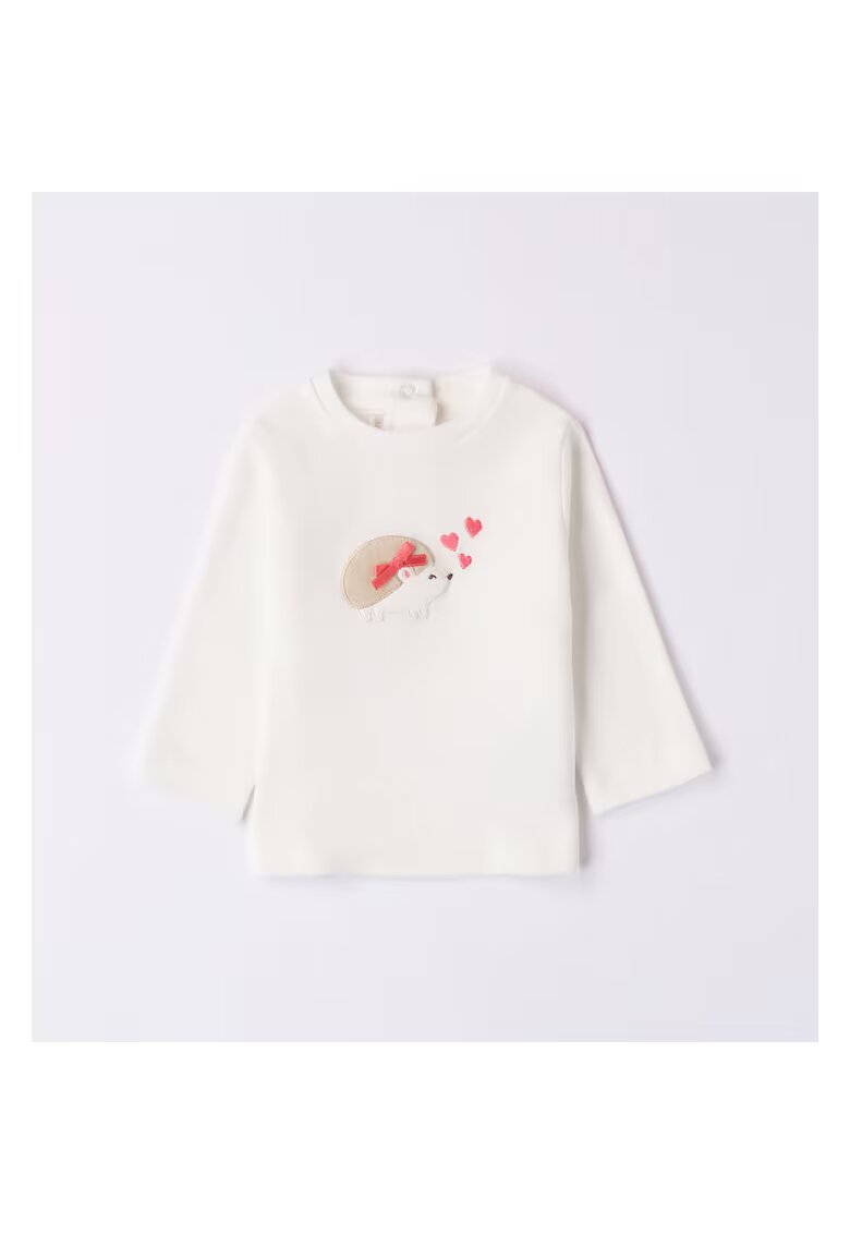 Minibanda Bluza cu imprimeu dragalas pentru fetite nou-nascut - 3.7727 - Alb/Roz - Alb