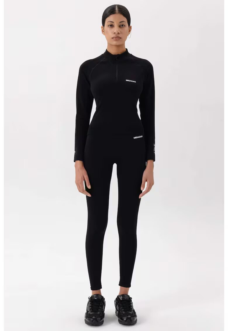 Misaga Seamless Recycled Top Black - Negru