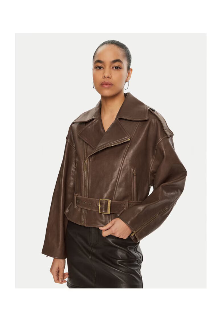 Miss Sixty Geaca dama - 304760150 - Piele naturala - Maro - Maro