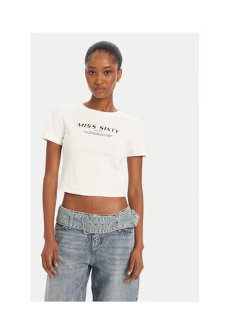 Miss Sixty Tricou dama - Alb - Bumbac/Elastan -