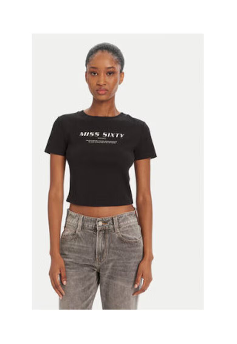 Miss Sixty Tricou dama - Negru - Bumbac/Elastan -