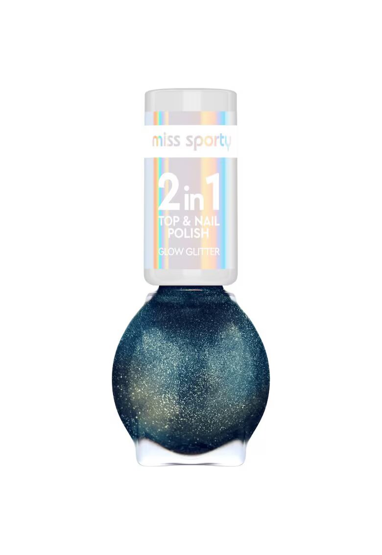 Miss Sporty Lac De Unghii Glow Glitter - 7 ml - Albastru