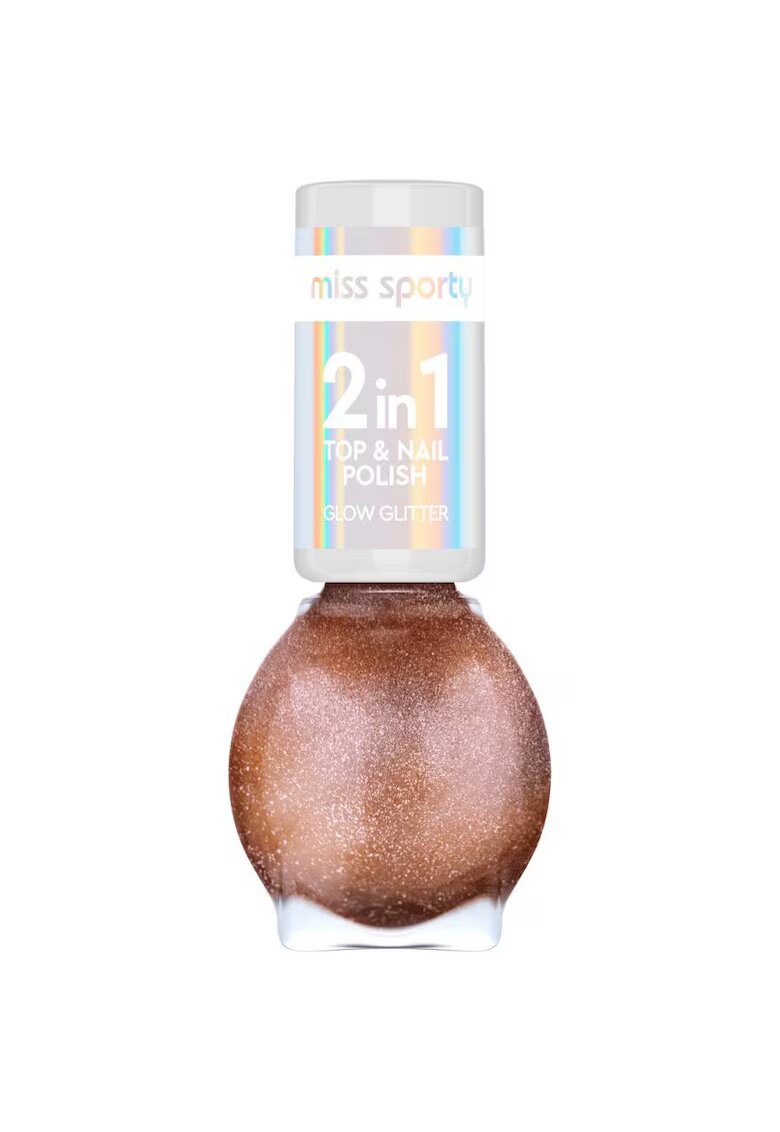 Miss Sporty Lac De Unghii Glow Glitter - 7 ml - Auriu