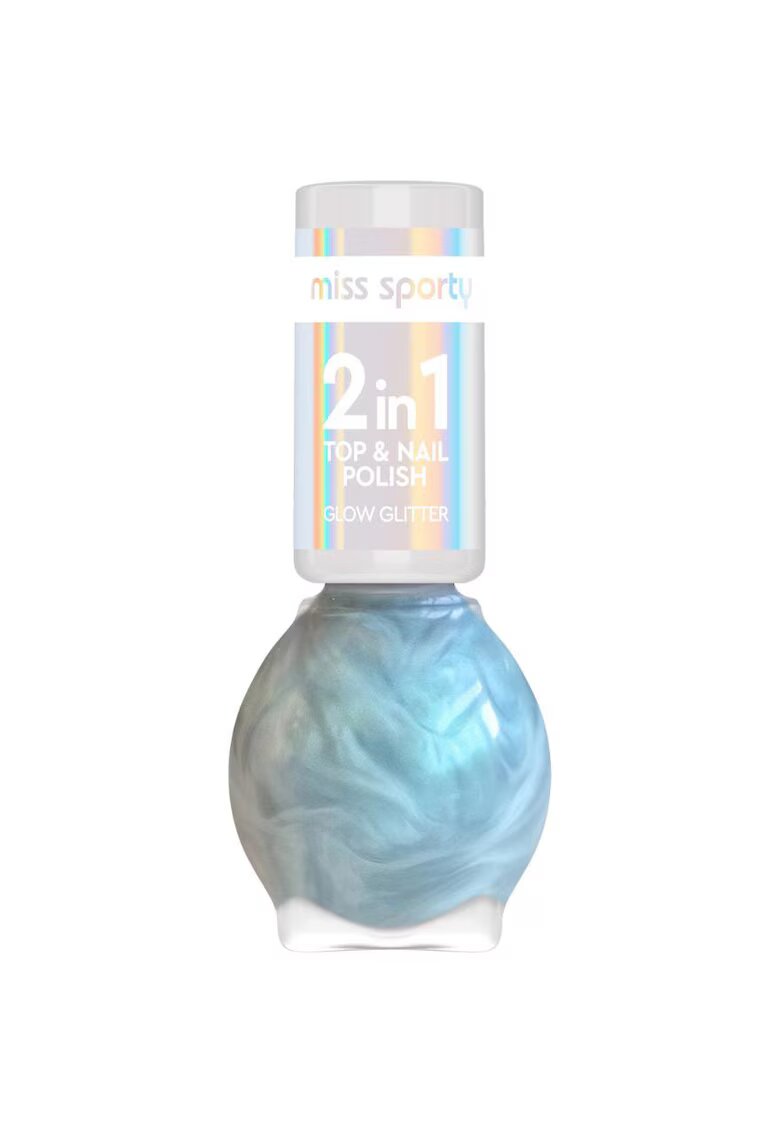 Miss Sporty Lac De Unghii Glow Glitter - 7 ml - BLUE