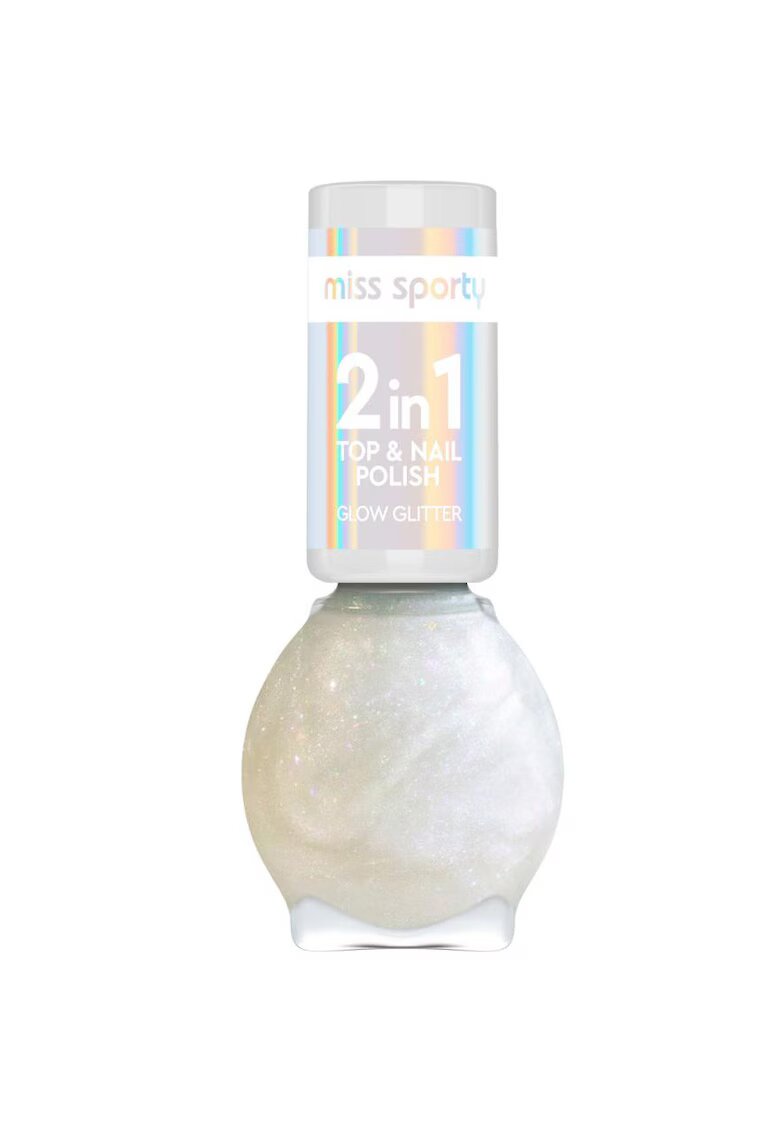 Miss Sporty Lac De Unghii Glow Glitter - 7 ml - Transparent