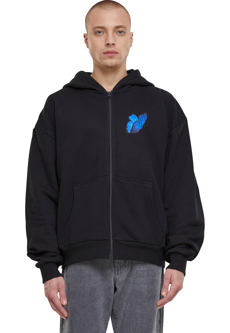 Mister tee Hanorac unisex cu imprimeu grafic - Negru/Albastru