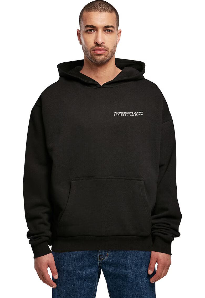 Mister tee Hanorac unisex supradimensionat cu imprimeu - Negru/Gri/Galben
