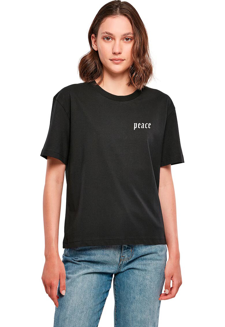Mister tee Tricou cu imprimeu foto pe partea din spate - Negru/Gri deschis