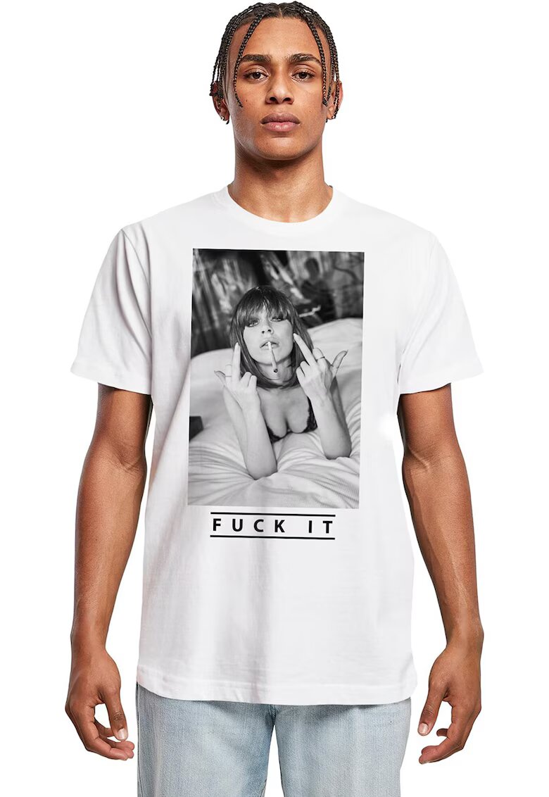 Mister tee Tricou de bumbac cu imprimeu foto - Alb