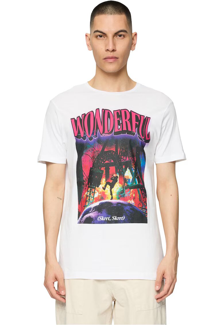Mister tee Tricou de bumbac cu imprimeu grafic - Alb