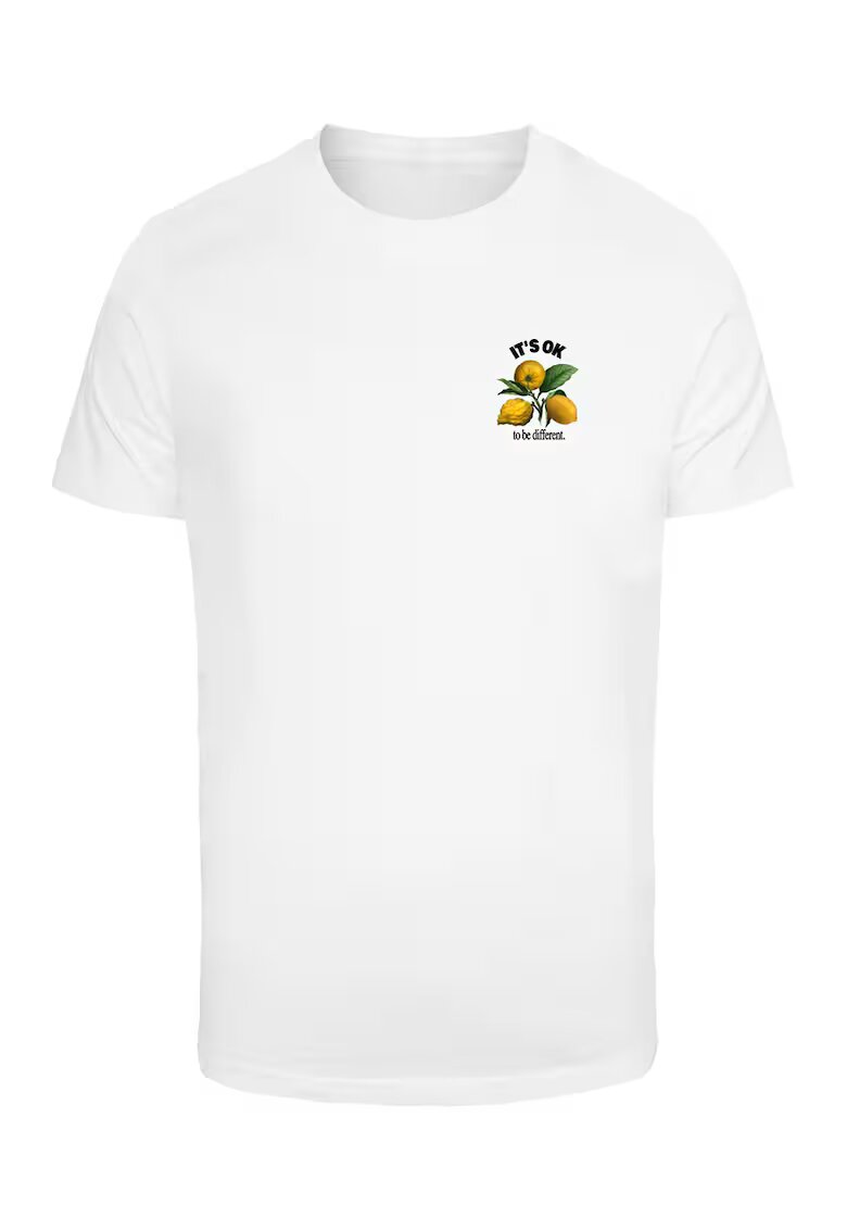 Mister tee Tricou de bumbac cu imprimeu grafic discret - Alb