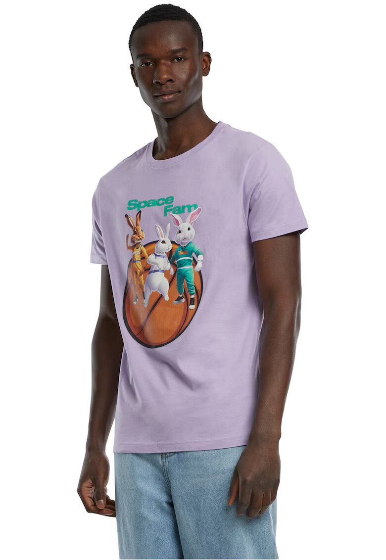 Mister tee Tricou de bumbac cu imprimeu grafic - Lila