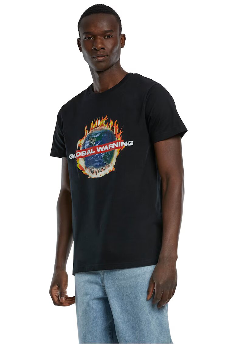 Mister tee Tricou de bumbac cu imprimeu grafic - Negru